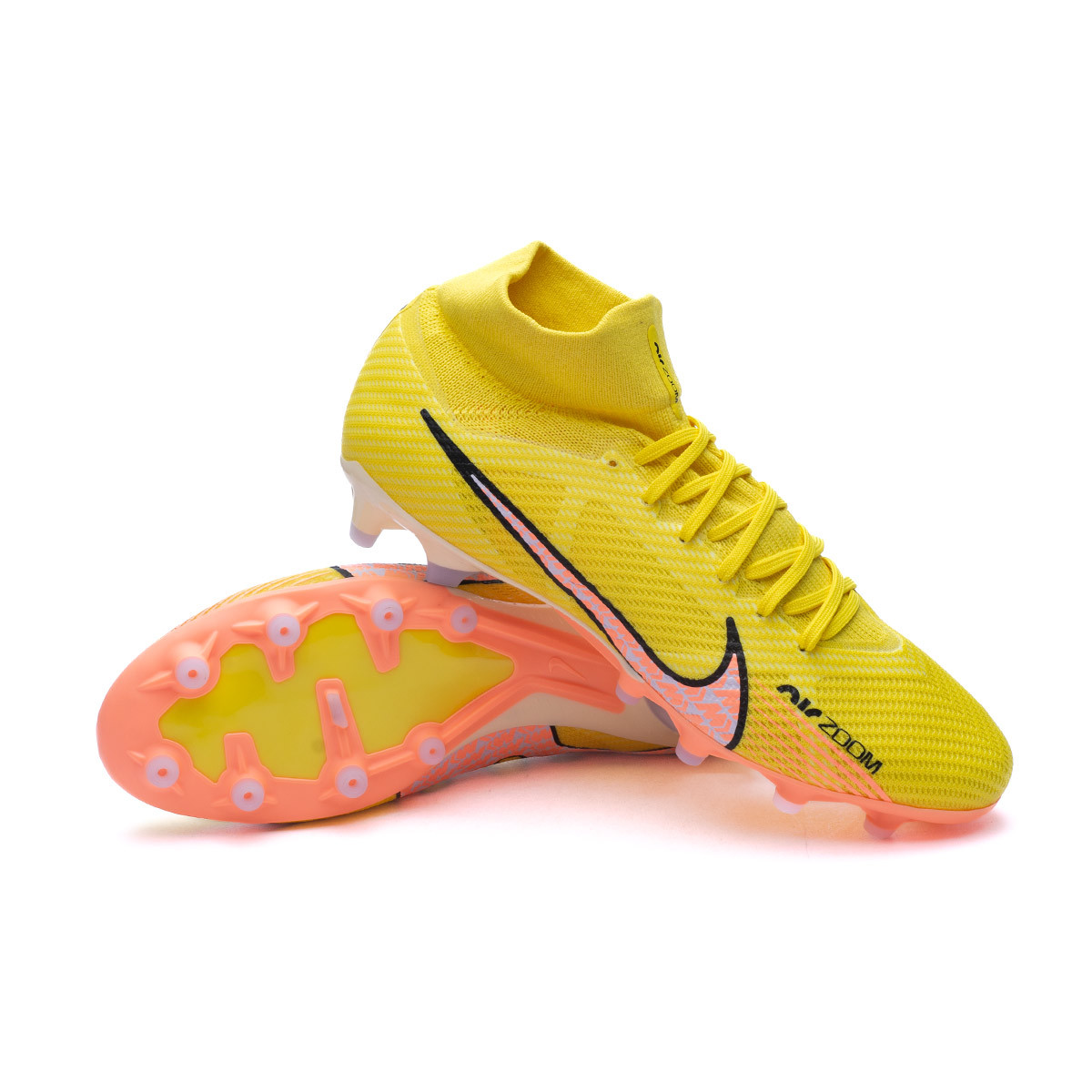 Bota fútbol Air Zoom Mercurial Superfly 9 Pro AG-Pro Yellow Strike-Sunset Glow-Doll - Fútbol
