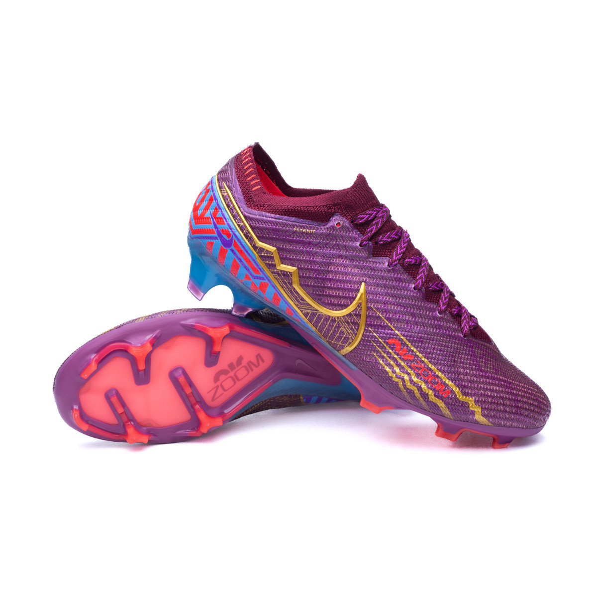 de fútbol Zoom Mercurial Vapor 15 Elite Mbappé FG Dark Beetroot-Metallic Vivid Gold - Fútbol Emotion