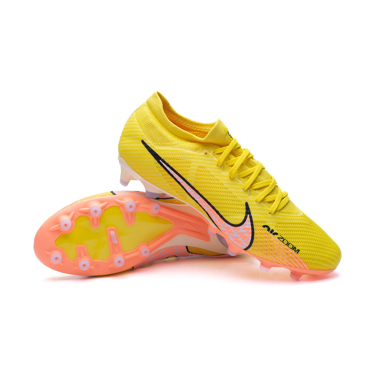Bota de fútbol Nike Air Zoom Mercurial Vapor 15 AG-Pro Yellow Strike-Sunset Glow-Doll - Fútbol Emotion