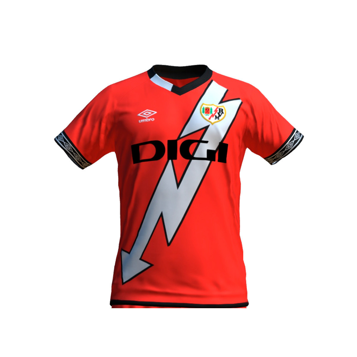 Playera Umbro Vallecano de Segunda Equipación 2022-2023 Niño Red Fútbol Emotion