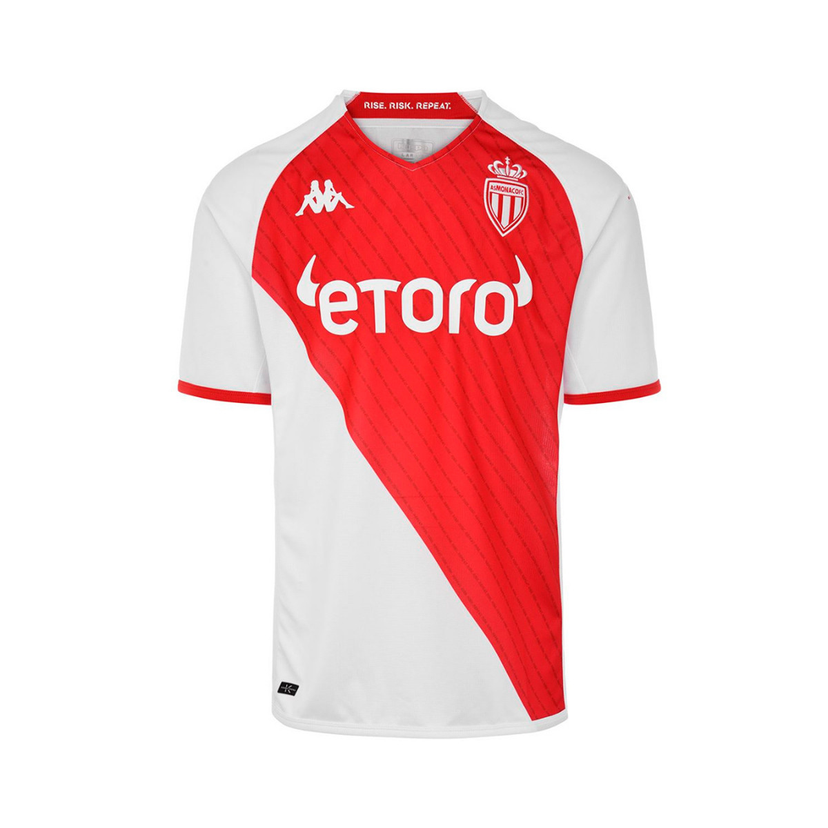 Kappa AS Monaco Primera Equipación 2022-2023 Niño White-Red - Emotion