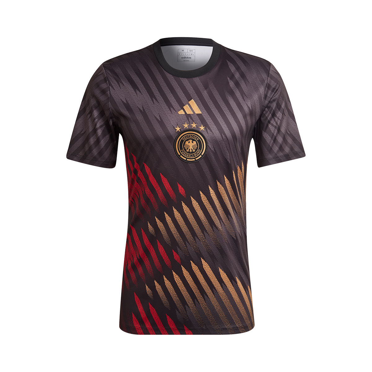 Camiseta adidas Alemania Pre-Match Mundial 2022 Black-Grey Six-Victory Red - Fútbol Emotion