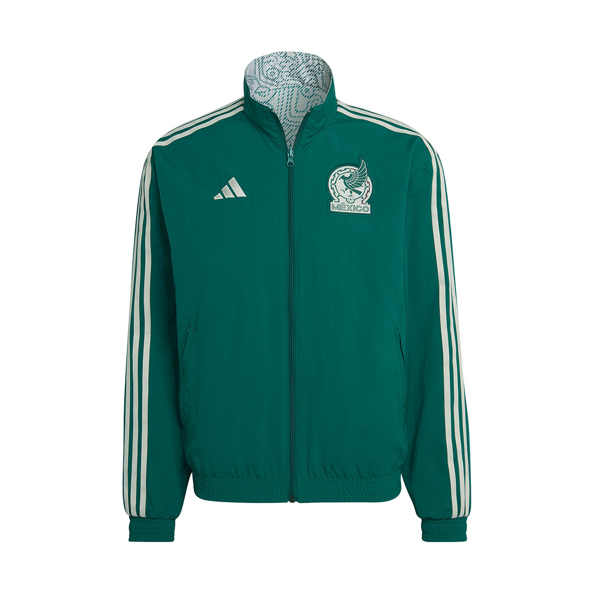 Chaqueta adidas México Pre-Match Qatar 2022 Collegiate Green-Wonder White - Fútbol Emotion