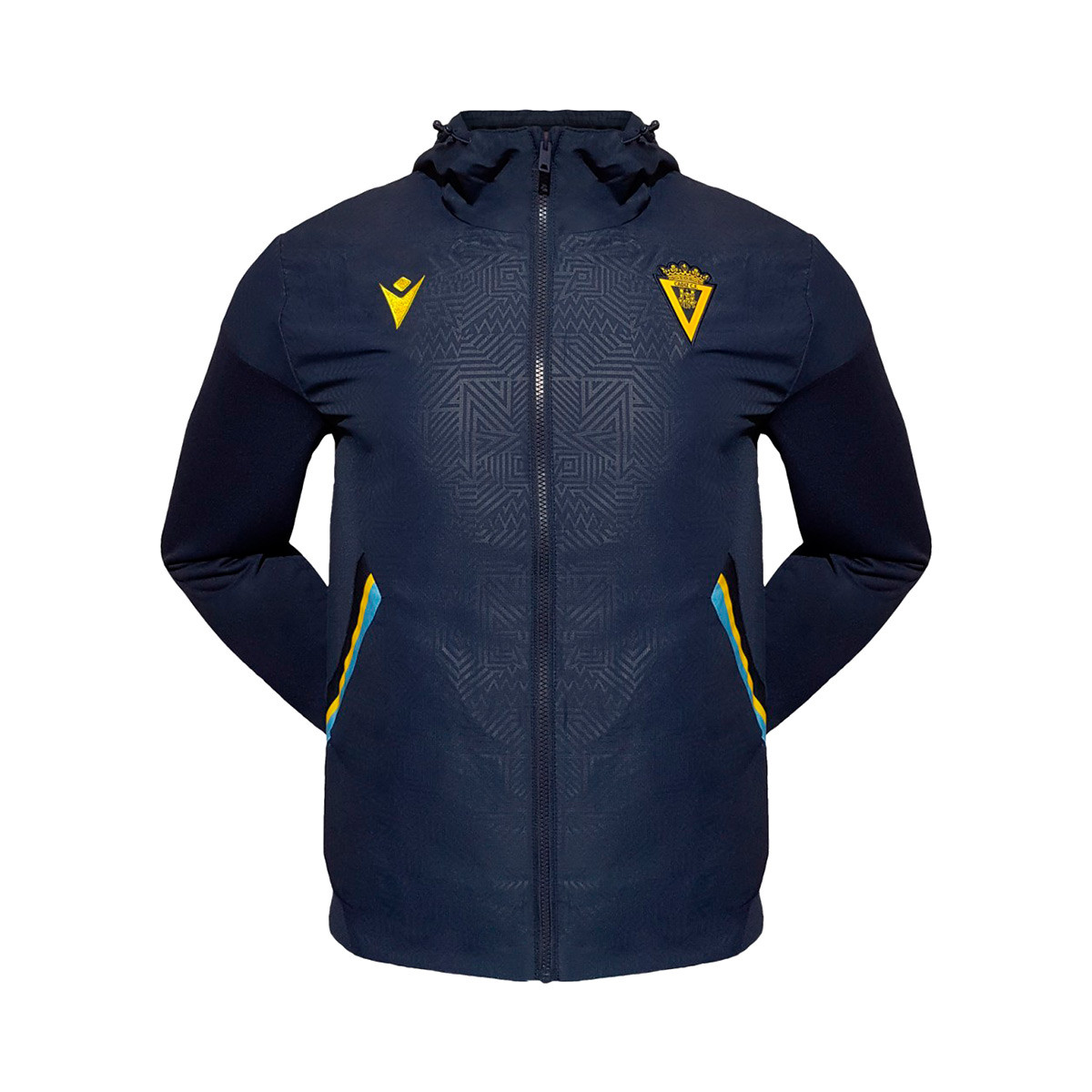 testigo Disponible Gallina Chaqueta Macron Cádiz CF Fanswear 2022-2023 Dark Marine - Fútbol Emotion