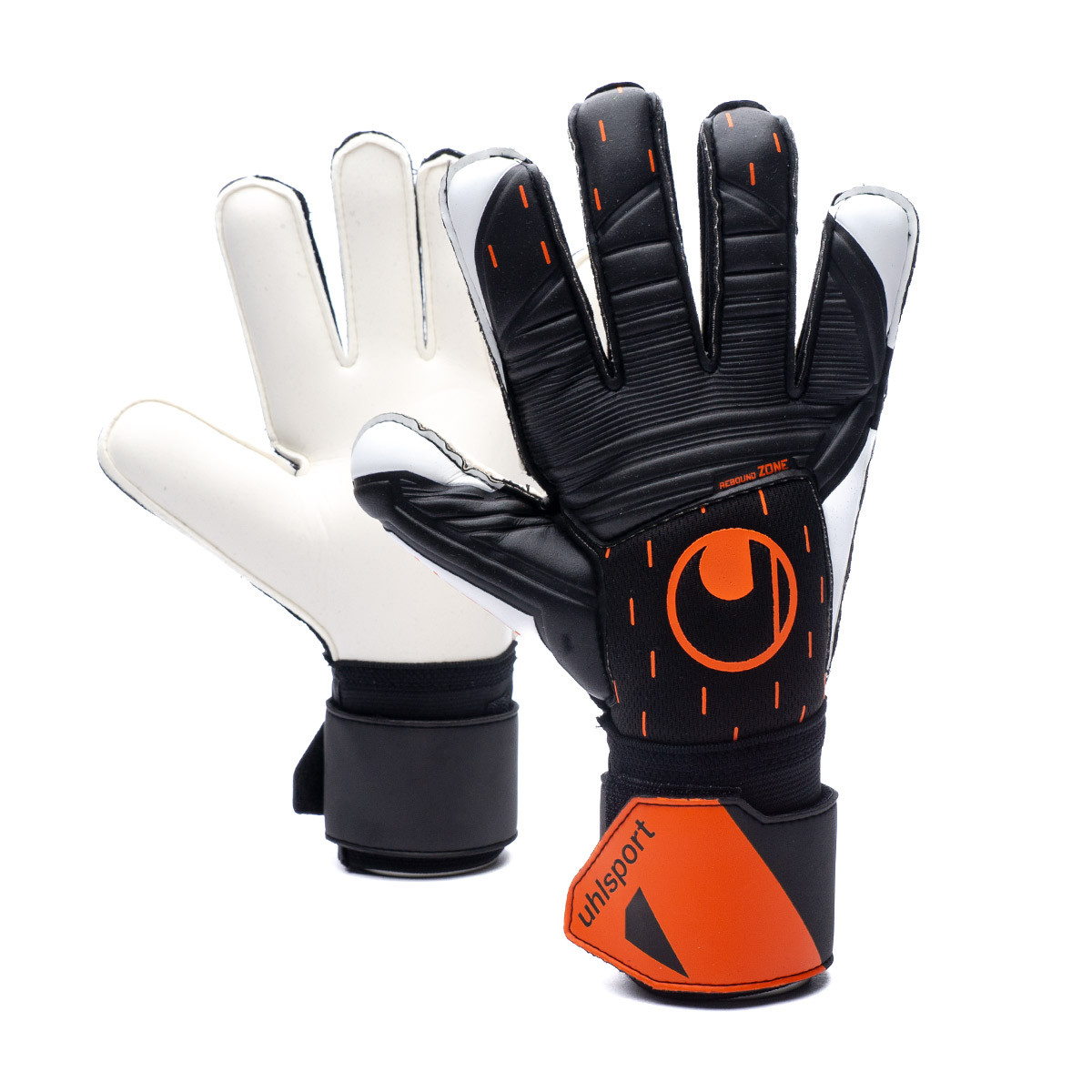 Glove Uhlsport Speed Pro Black-White-Fluor orange - Fútbol