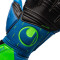Guante Super Contact Aquasoft Pacific Blue-Black-Fluor Green