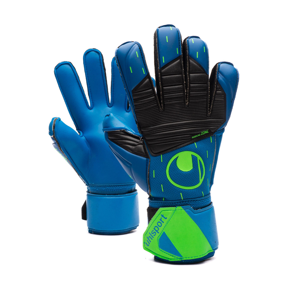 Glove Uhlsport Super Pacific Blue-Black-Fluor Green - Emotion