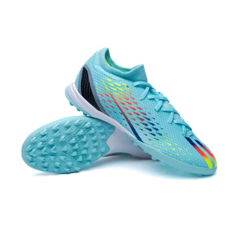 Football Boots adidas X Speedportal .3 Turf Clear Aqua Power Blue Solar Yellow Futbol Emotion