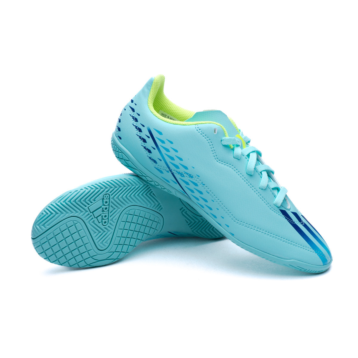 Zapatilla Fútbol sala adidas Speedflow .4 Sala Niño Clear Aqua-Power Blue-Solar Yellow Fútbol Emotion