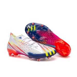 adidas Performance PREDATOR EDGE.1 FG - Chaussures de foot à crampons -  cloud white/solar yellow/power blue/blanc - ZALANDO.CH