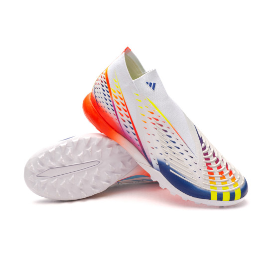 de fútbol adidas Predator Edge .1 Turf White-Solar Yellow-Power Blue - Fútbol Emotion