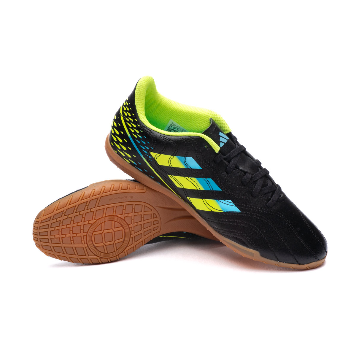 Zapatilla de sala adidas Copa Sense Sala Core Black-Bright Cyan-Solar Yellow - Emotion