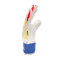 Guante Predator Match Fingersave White-Solar Red-Bright Cyan