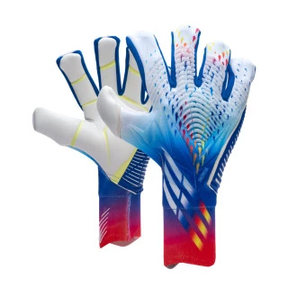 Guantes Predator Pro Fingersave Profesional White-Bright Cyan