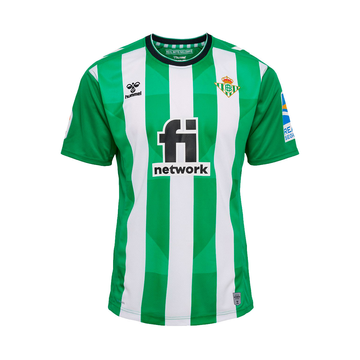 Camiseta Hummel Real Betis Balompié Primera Equipación 2022-2023 Niño Jelly Bean Fútbol Emotion