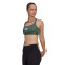 adidas Women Powerreact Training Medium Support 3 Stripes Bra