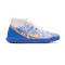 Bota Mercurial Superfly 9 Club CR7 Turf Niño White-Metallic Copper-Concord