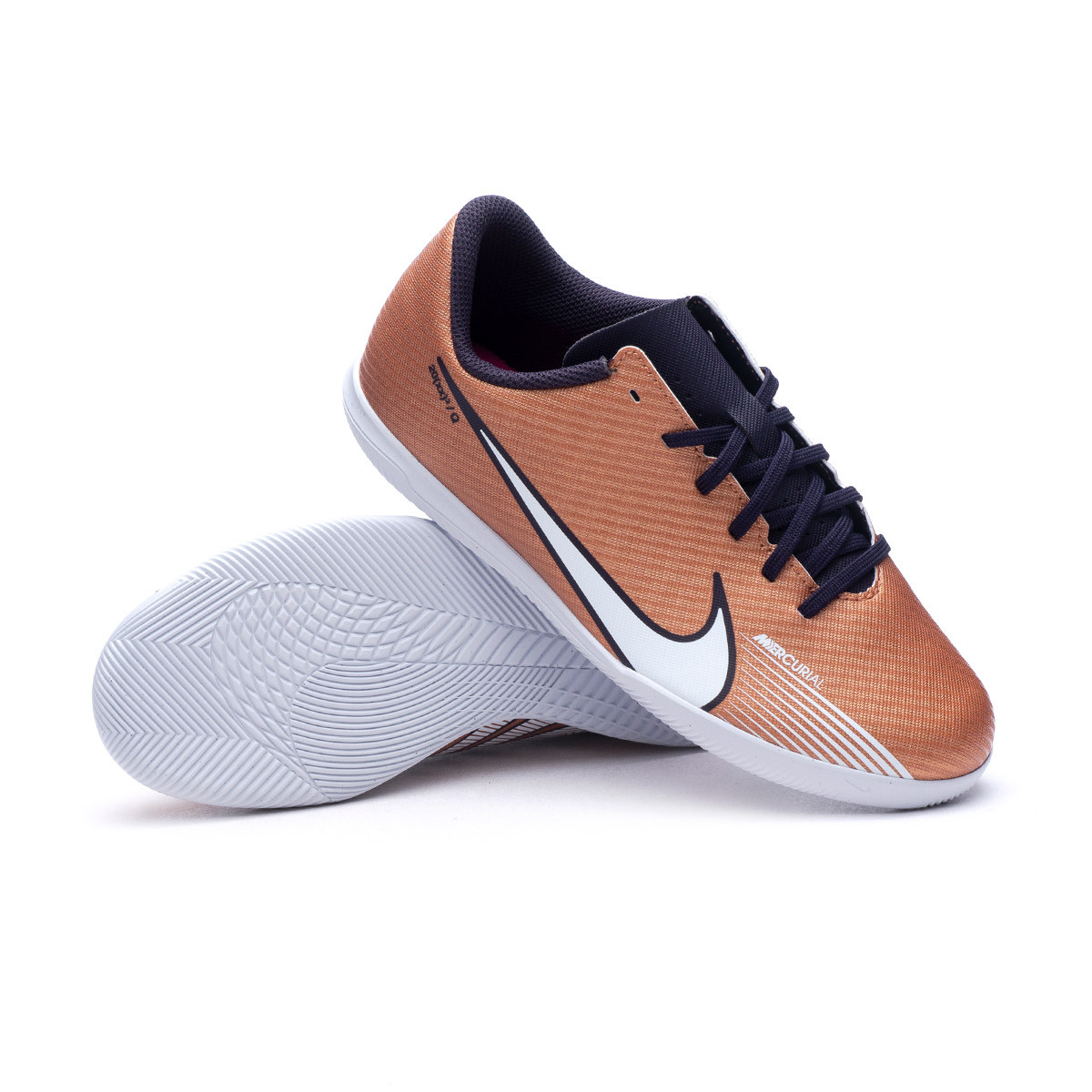 Indoor boots Nike Mercurial Vapor 15 Club IC Niño Metallic Cooper - Fútbol  Emotion