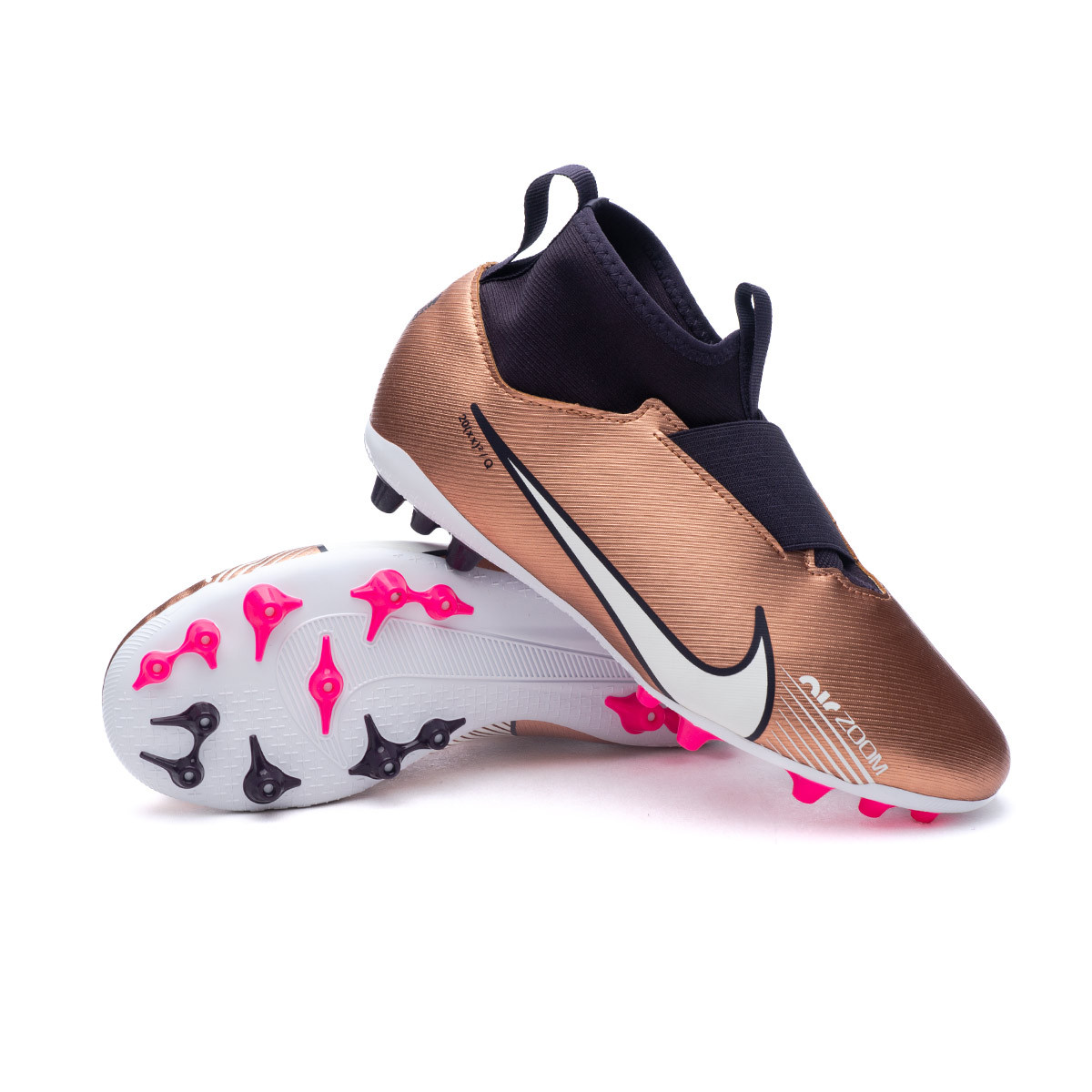 de fútbol Nike Air Zoom Mercurial Superfly 9 Academy Niño Metallic Cooper - Fútbol Emotion