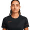 Camiseta Dri-Fit Academy Mujer Dark Somke Grey-Dark Russet