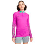 Dri-Fit Strike Drill Top Mujer Vivis Purple-Green Glow-Green Glow