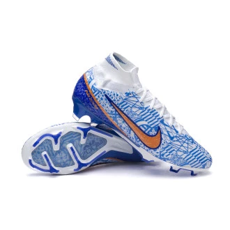 Bota Air Zoom Mercurial Superfly 9 Elite CR7 FG White-Metallic Cooper-Concord