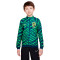 Chaqueta Brasil Pre-Match Mundial Qatar 2022 Niño Coastal Blue-Light Green Spark