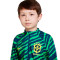 Chaqueta Brasil Pre-Match Mundial Qatar 2022 Niño Coastal Blue-Light Green Spark