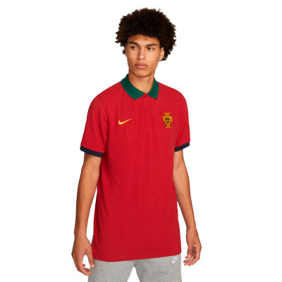 Polo Nike Portugal Fanswear Mundial 2022 Pepper Red-Gorge Green-Obsidian - Fútbol Emotion