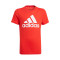 Camiseta Essentials Big Logo Vivid red/White