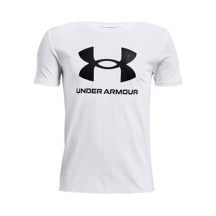 camiseta-under-armour-ua-sportstyle-logo-nino-white-black-0