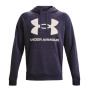 UA Rival Fleece Big Logo Hoodie Kaljeni čelik-oniks Bijelo