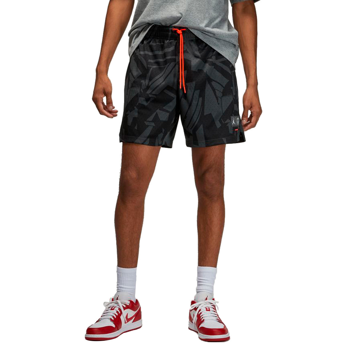 Shorts Nike Jordan PSG Allover Print Dark Smoke Grey-Black - Fútbol Emotion