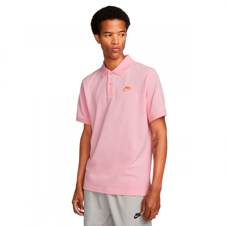 Polo Nike Sportswear Club Med Soft PinkOrange Trance Fútbol Emotion