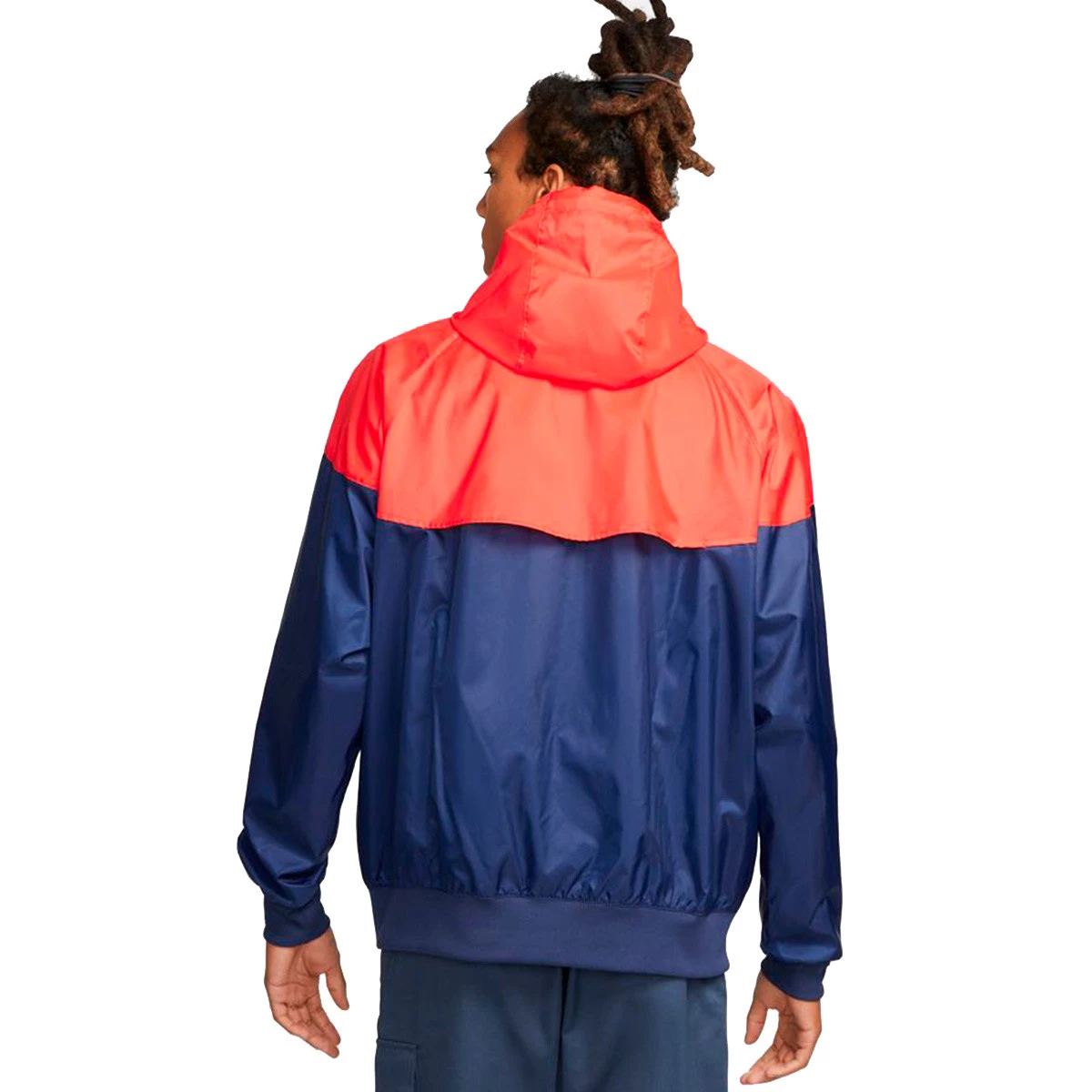 Jacket Nike Sportswear Windrunner Midnight Navy Light Crimson Futbol Emotion