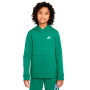 Sportswear Club Hoodie Niño Malachite-White