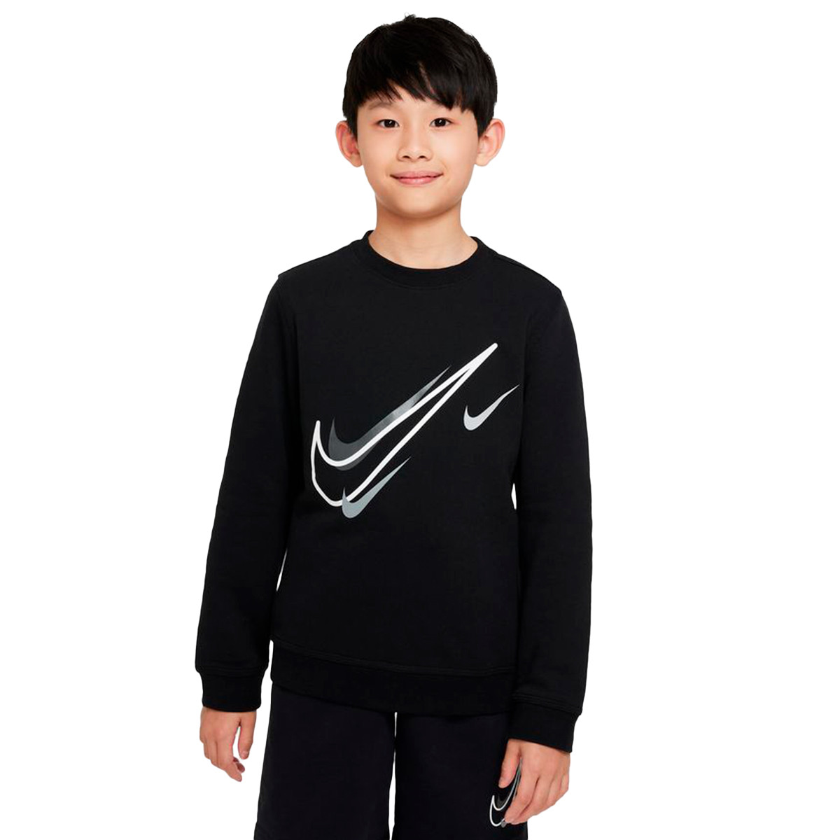 Sudadera Nike Sportswear Fleece Crew Niño Black -