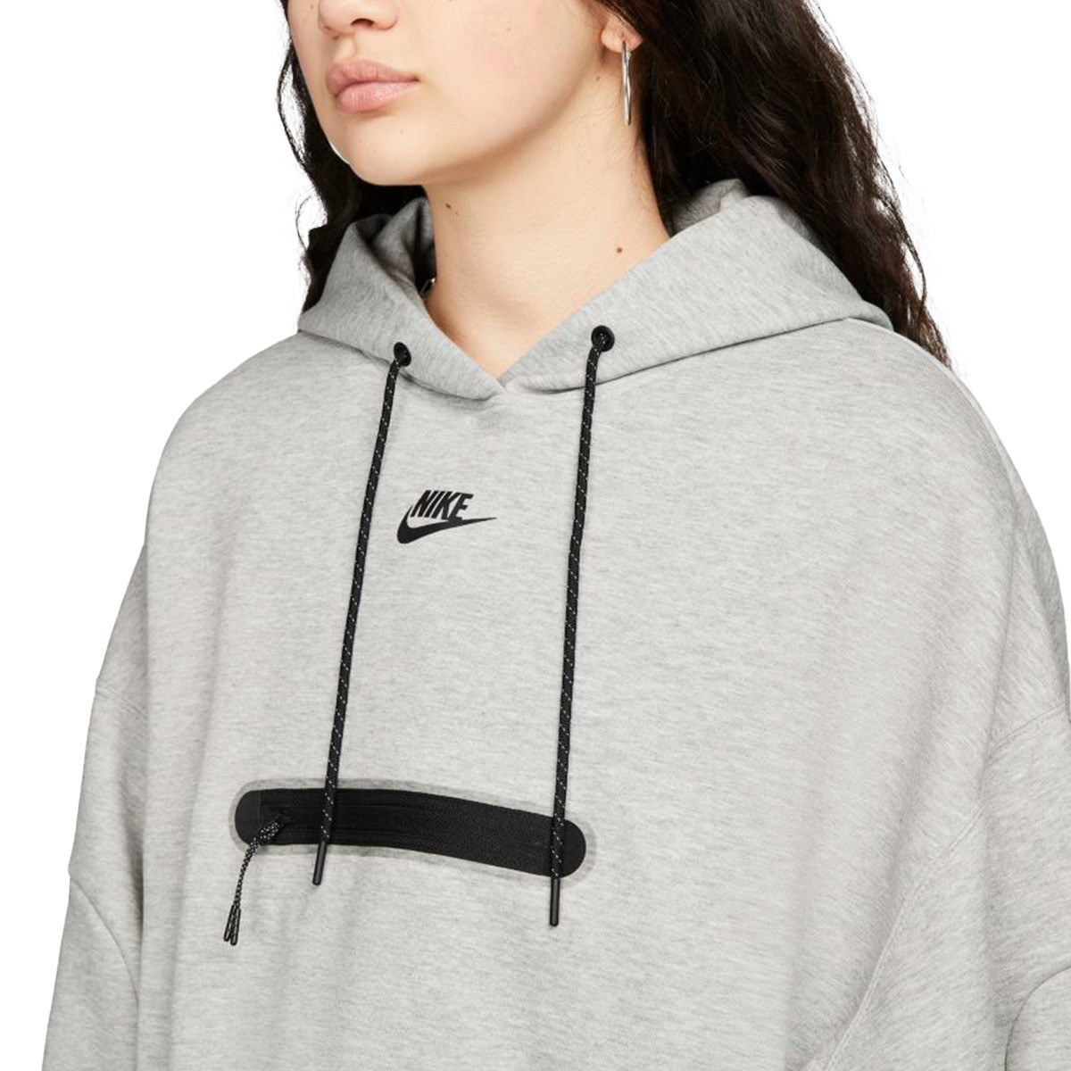 Nike Sportswear Fleece Mujer Dk Grey Heather-Black - Fútbol Emotion