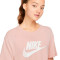 Camiseta Sportswear Crop Icon Futura Mujer Pink Oxford-White