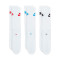Calcetines Sportswear Everyday Essential (3 Pares) White-University Red