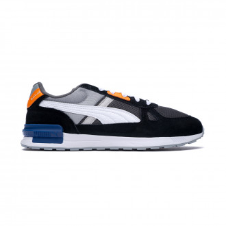 puma black and orange trainers