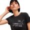 Camiseta Essentials + Animal Logo Mujer Black