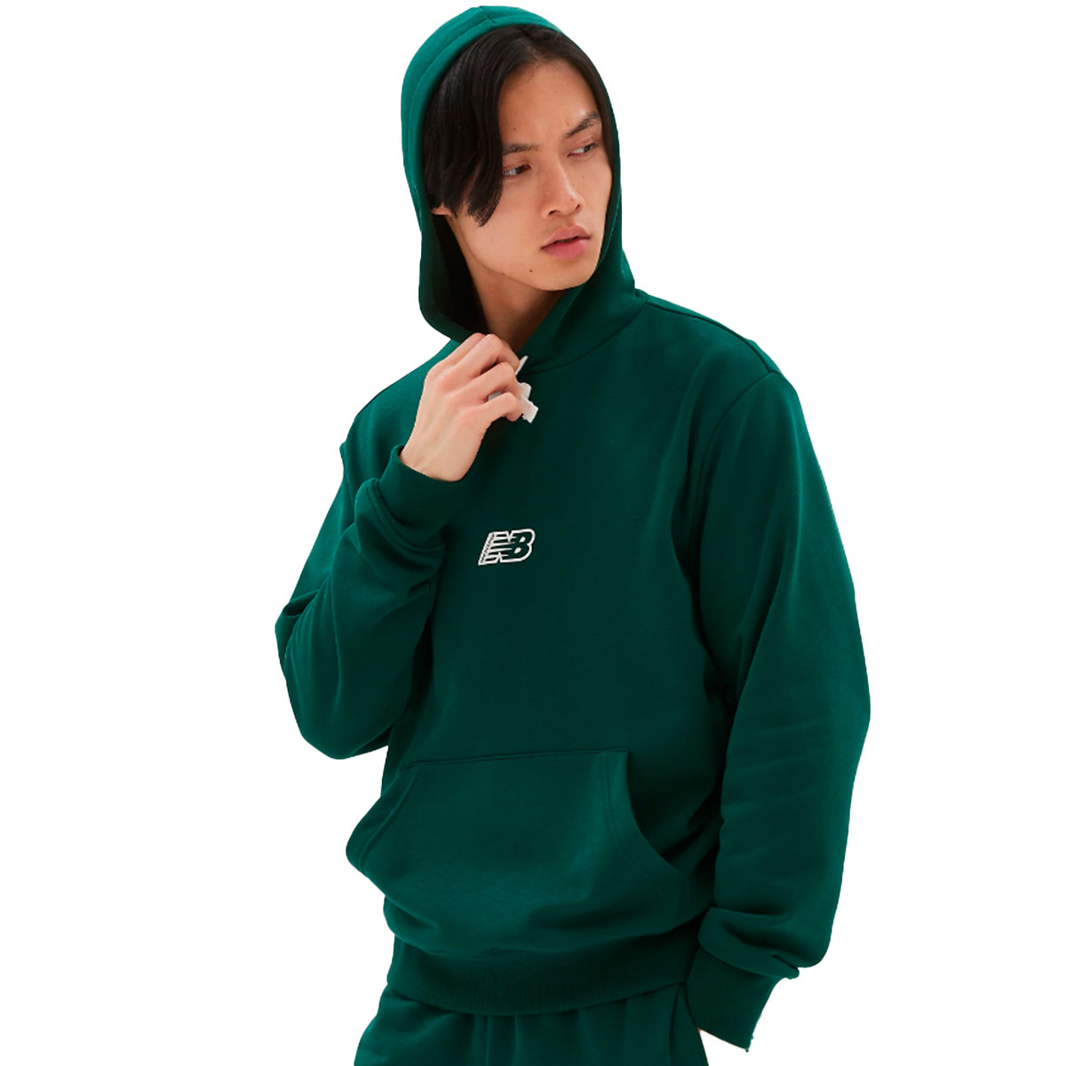 nb essentials fleece hoodie
