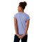 Camiseta Essentials Stacked Logo Mujer Purple