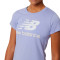 Camiseta Essentials Stacked Logo Mujer Purple