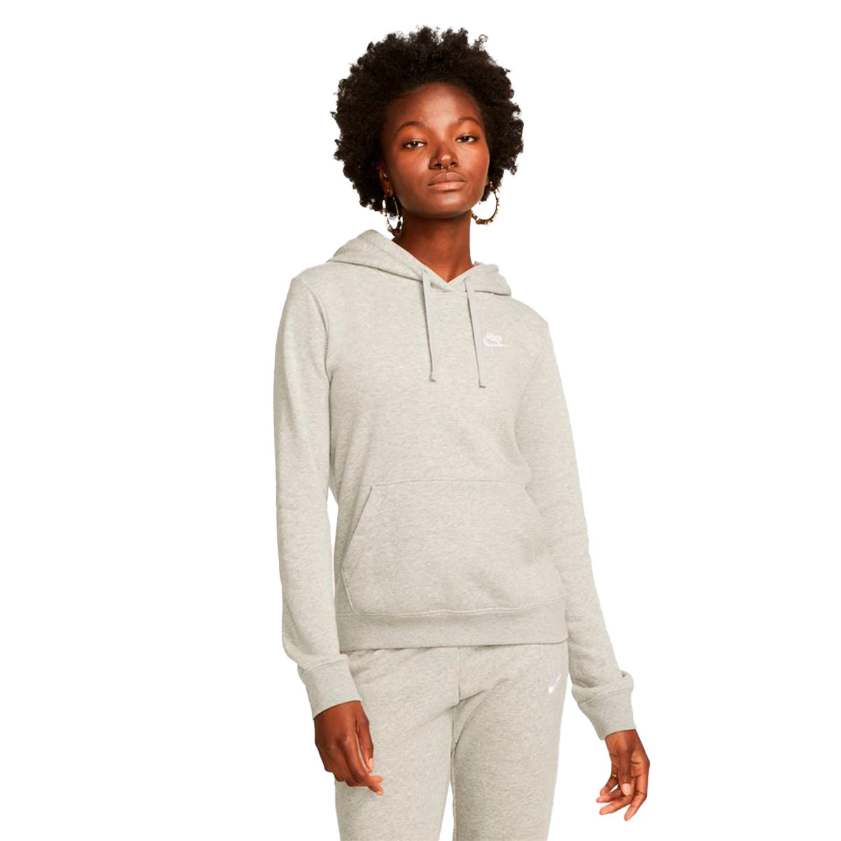 Sweatshirt Nike Sportswear Club Fleece Mulher Dk Grey Heather