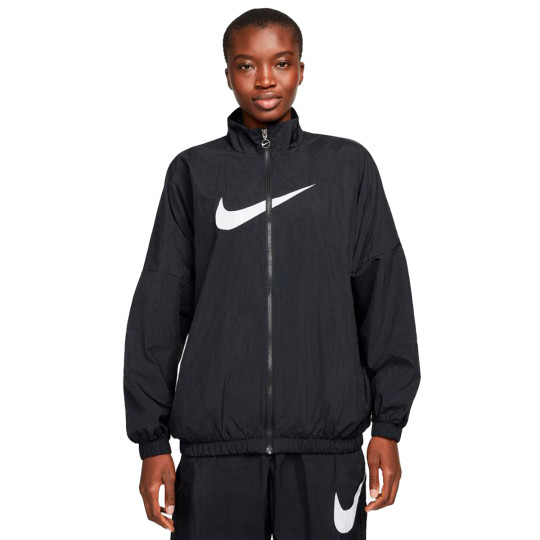Chaqueta Nike Sportswear Essentials Woven Mujer Black-White - Emotion