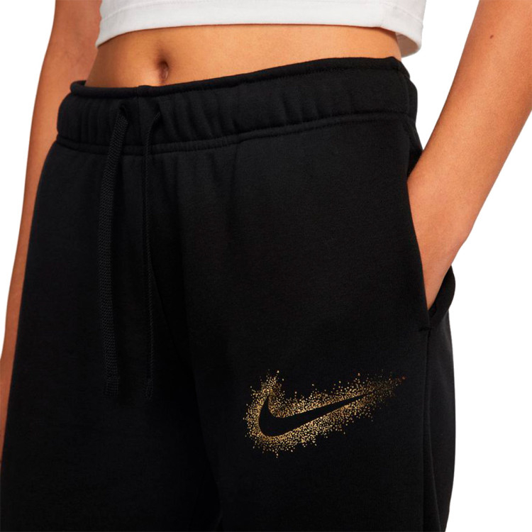 pantalon-largo-nike-sportswear-stardust-fleece-graphic-mujer-black-gold-2