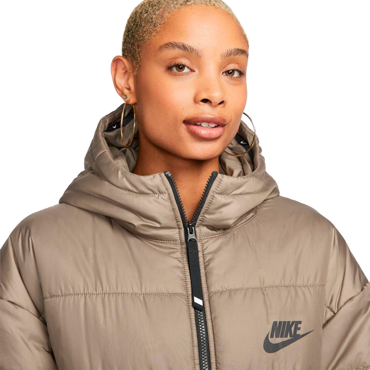 Coat Nike Women Sportswear Parka Olive GreyBlack Fútbol Emotion