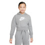 Sportswear Club Crop Niña Carbon Heather-White